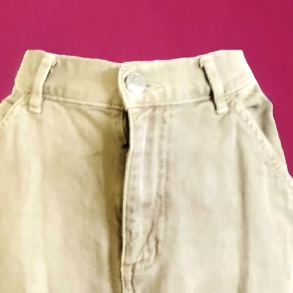 GARAGE CARGO Pants WOMEN'S Tan/Khaki Pockets Baggy Grunge Hip Hop SIZE JR 3 - Picture 11 of 14